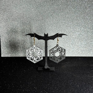 Abstract Hexagon Maze Earrings