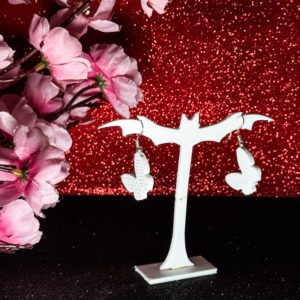 White Serenity Butterfly Earrings